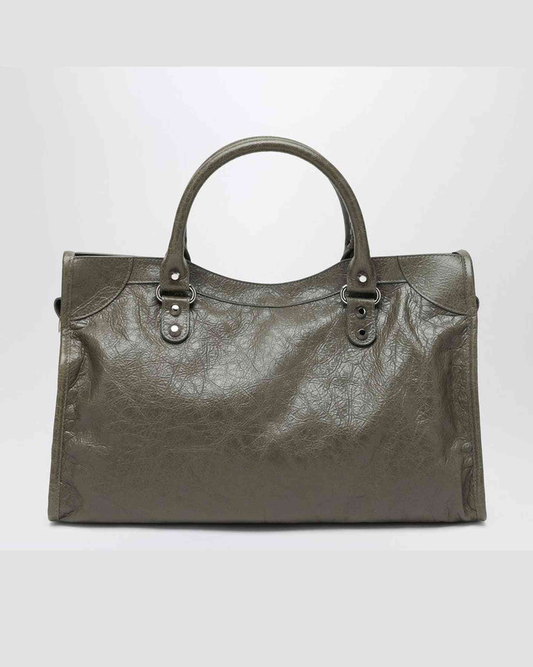 Balenciaga Green Le City Medium Bag Army Glam Steals