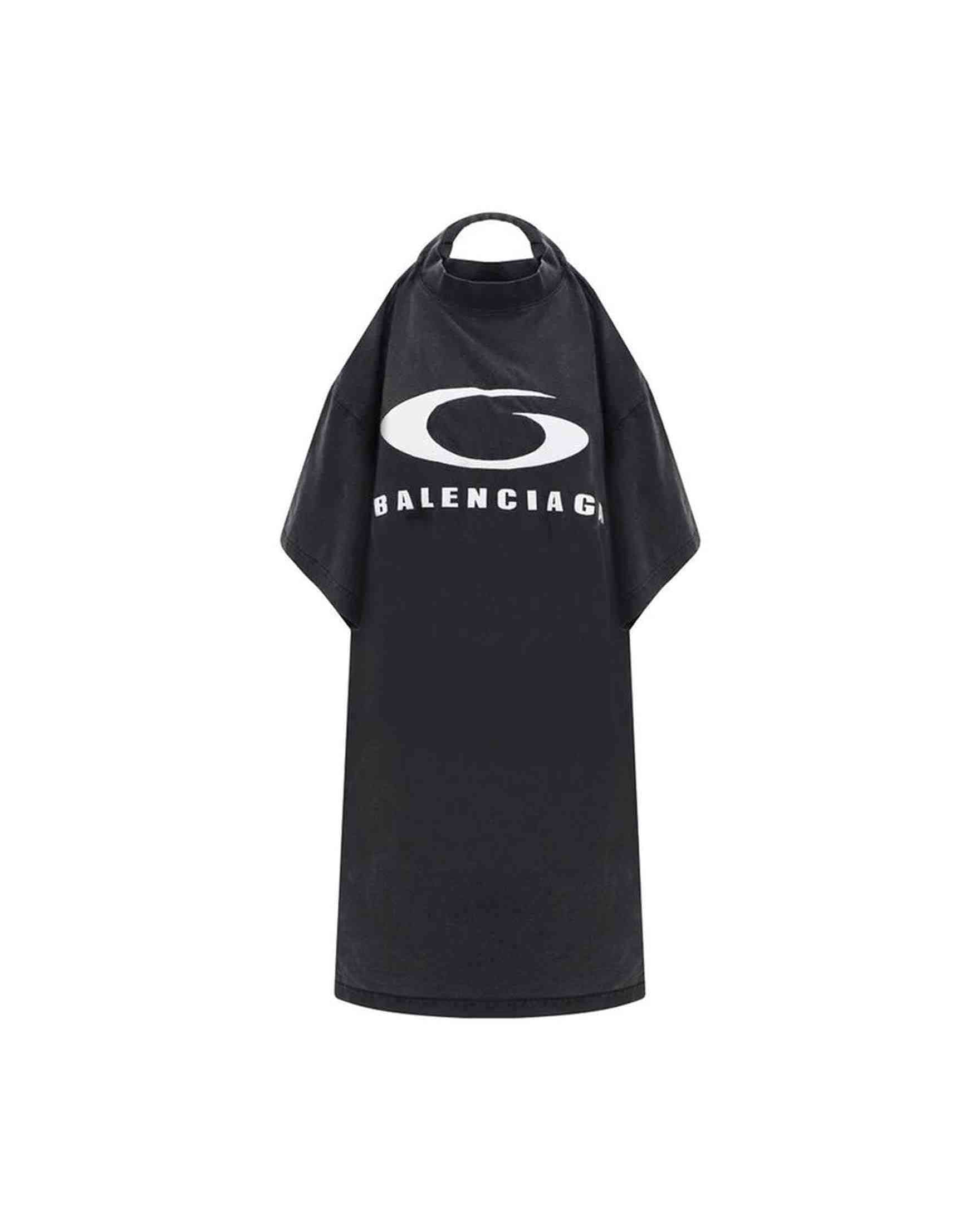 Balenciaga Icon Print T-Shirt Dress Glam Steals