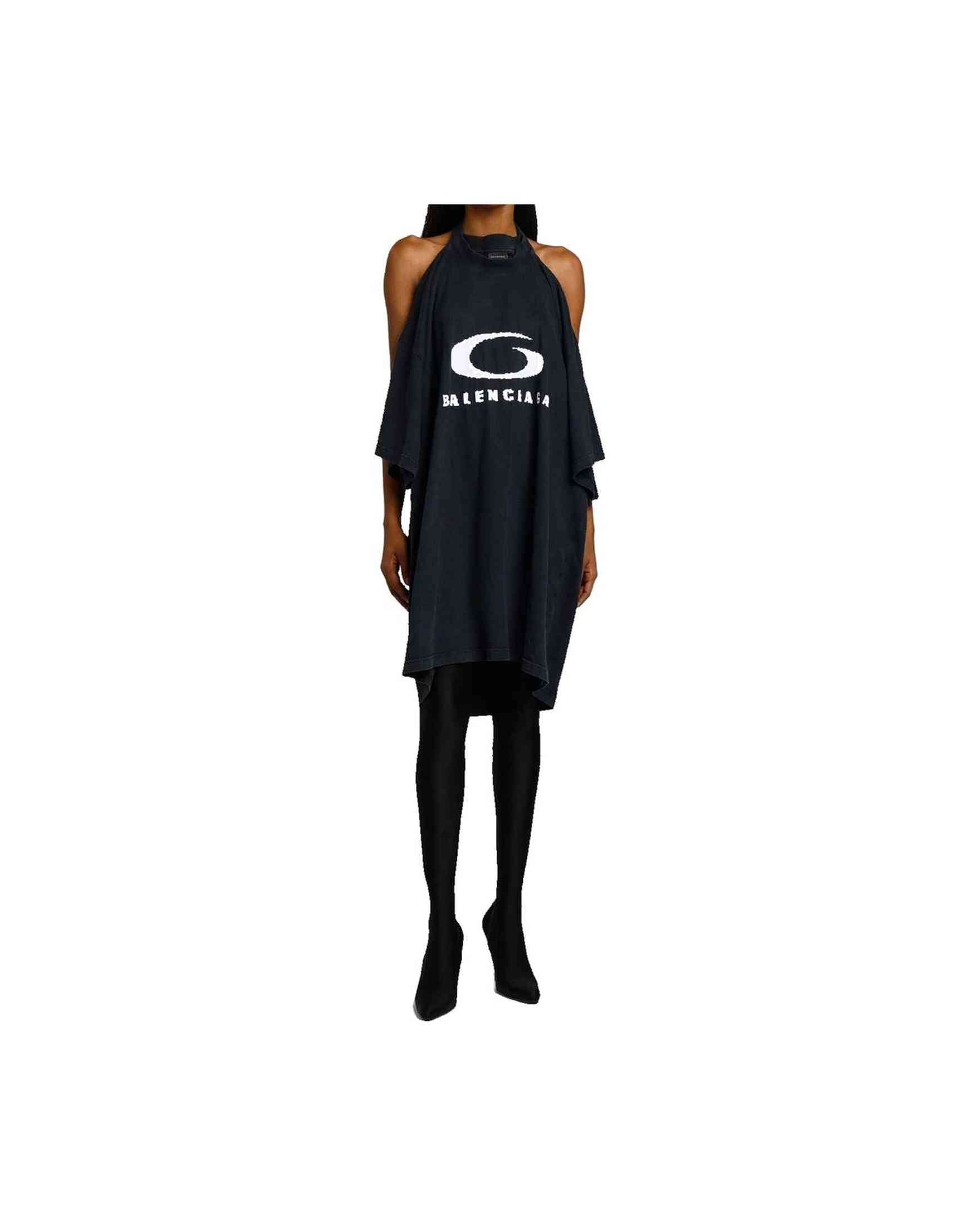Balenciaga Icon Print T-Shirt Dress Glam Steals