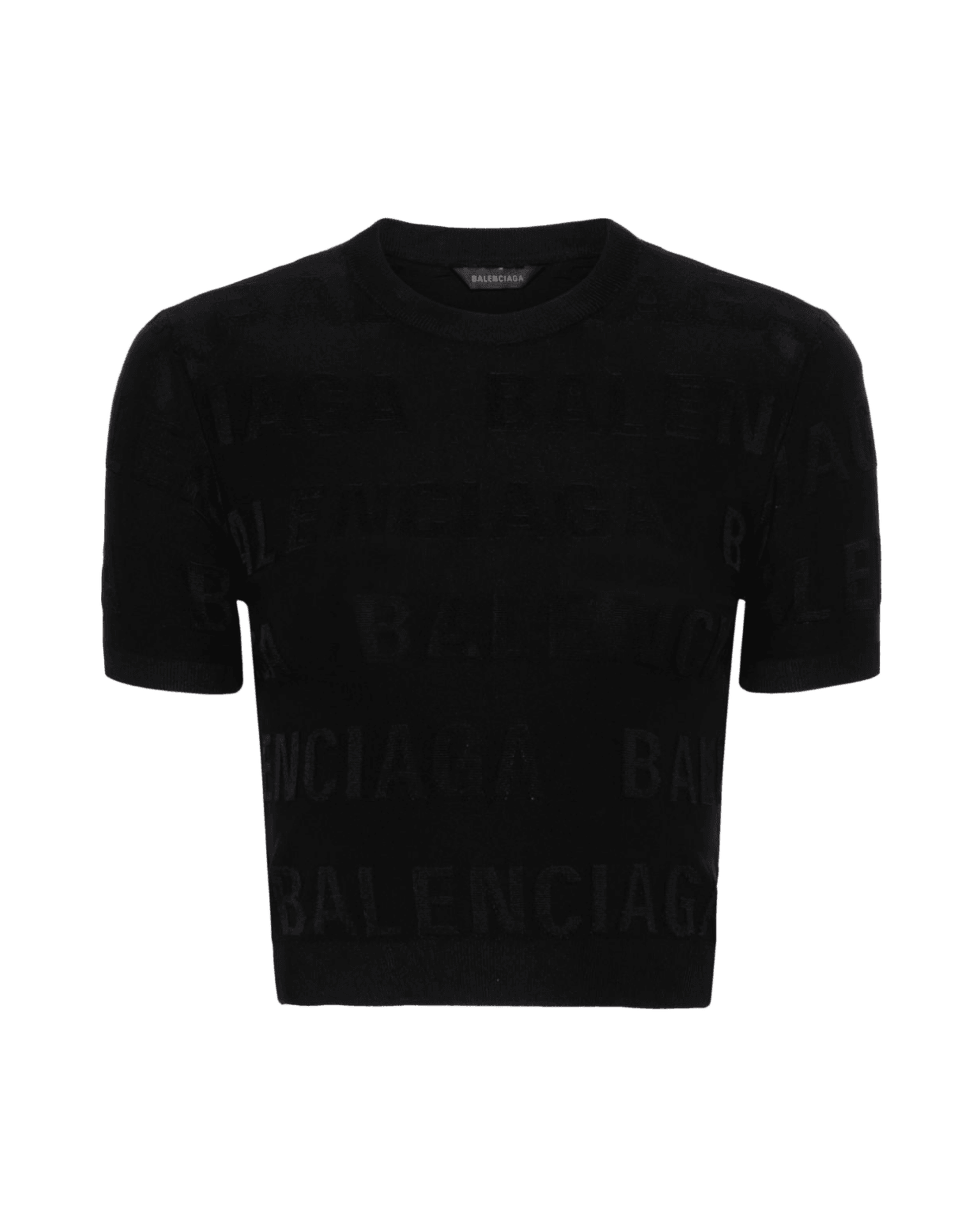 Balenciaga Jacquard Logo Crop Top Glam Steals