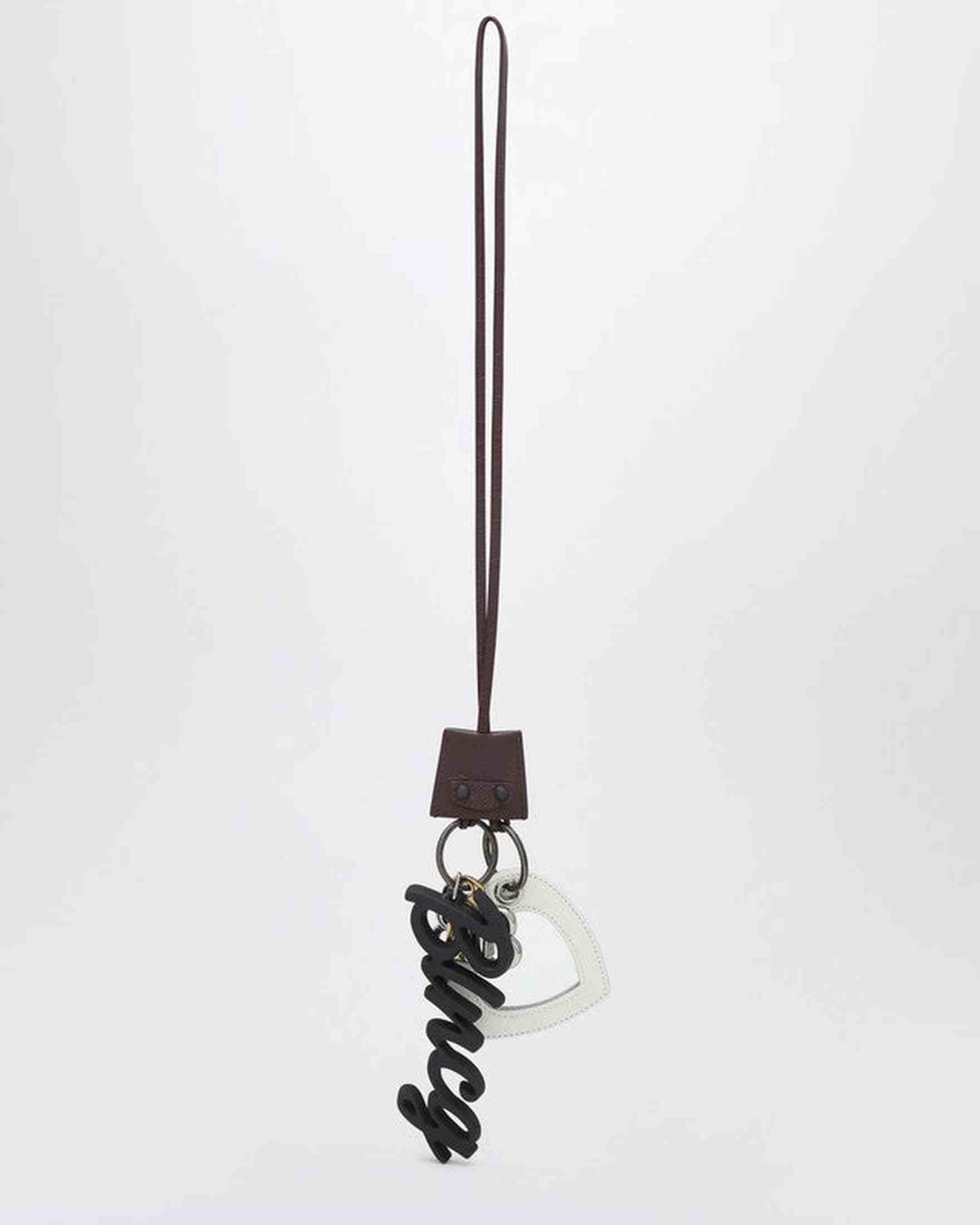 Balenciaga Keychain Charm Heart Le City Burgundy/white Glam Steals