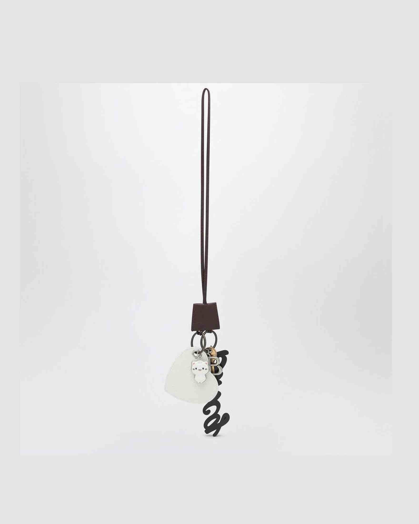 Balenciaga Keychain Charm Heart Le City Burgundy/white Glam Steals