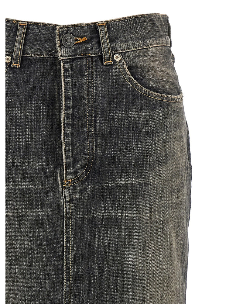 Balenciaga Lace Up Denim Skirt Glam Steals
