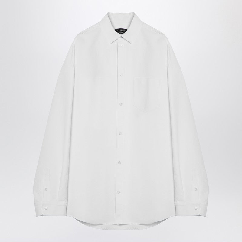 Balenciaga Large Fit Outerwear shirt white Glam Steals