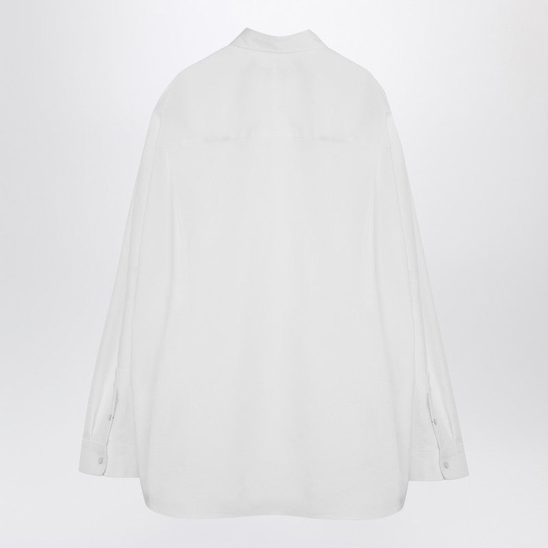 Balenciaga Large Fit Outerwear shirt white Glam Steals