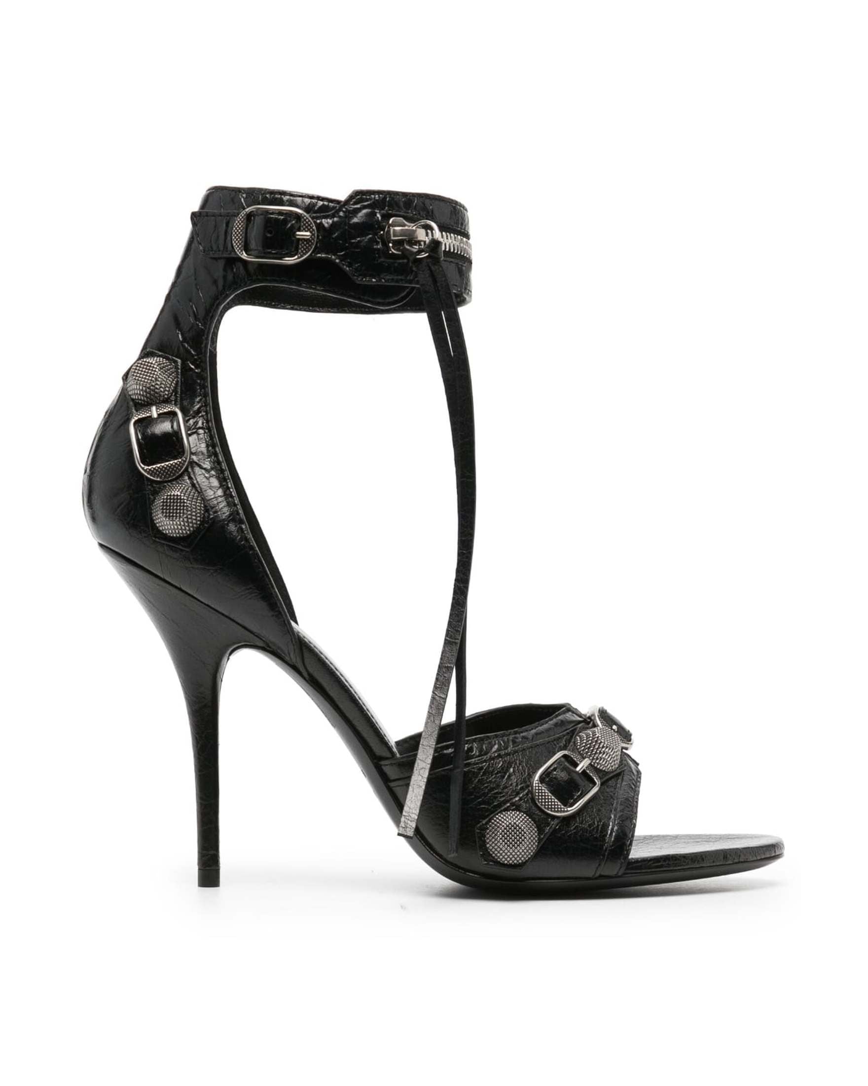 Balenciaga Leather Cagole 110mm Sandals Glam Steals