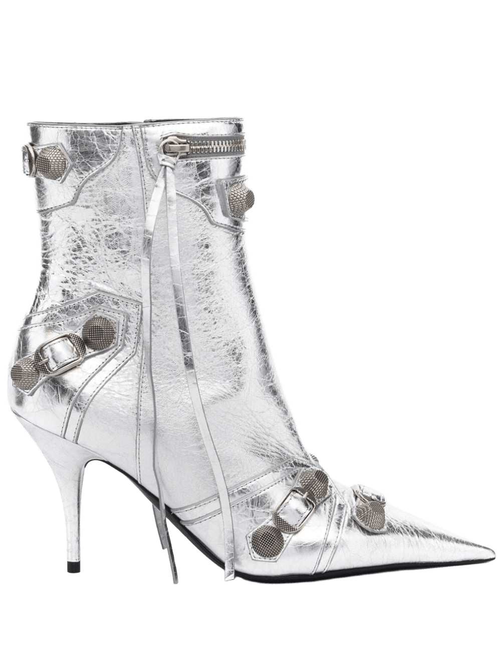 Balenciaga Leather Cagole Ankle Boots Glam Steals