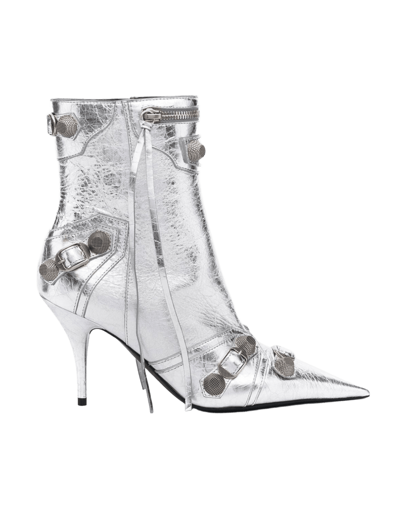 Balenciaga Leather Cagole Ankle Boots Glam Steals