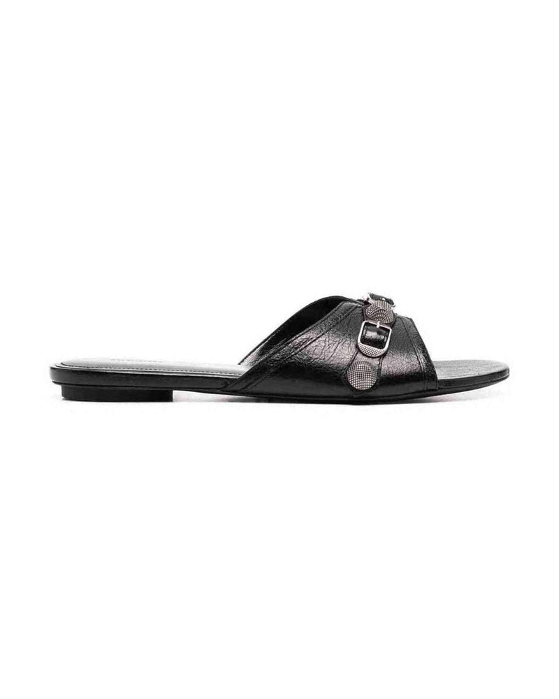 Balenciaga Leather Cagole Sandals Glam Steals