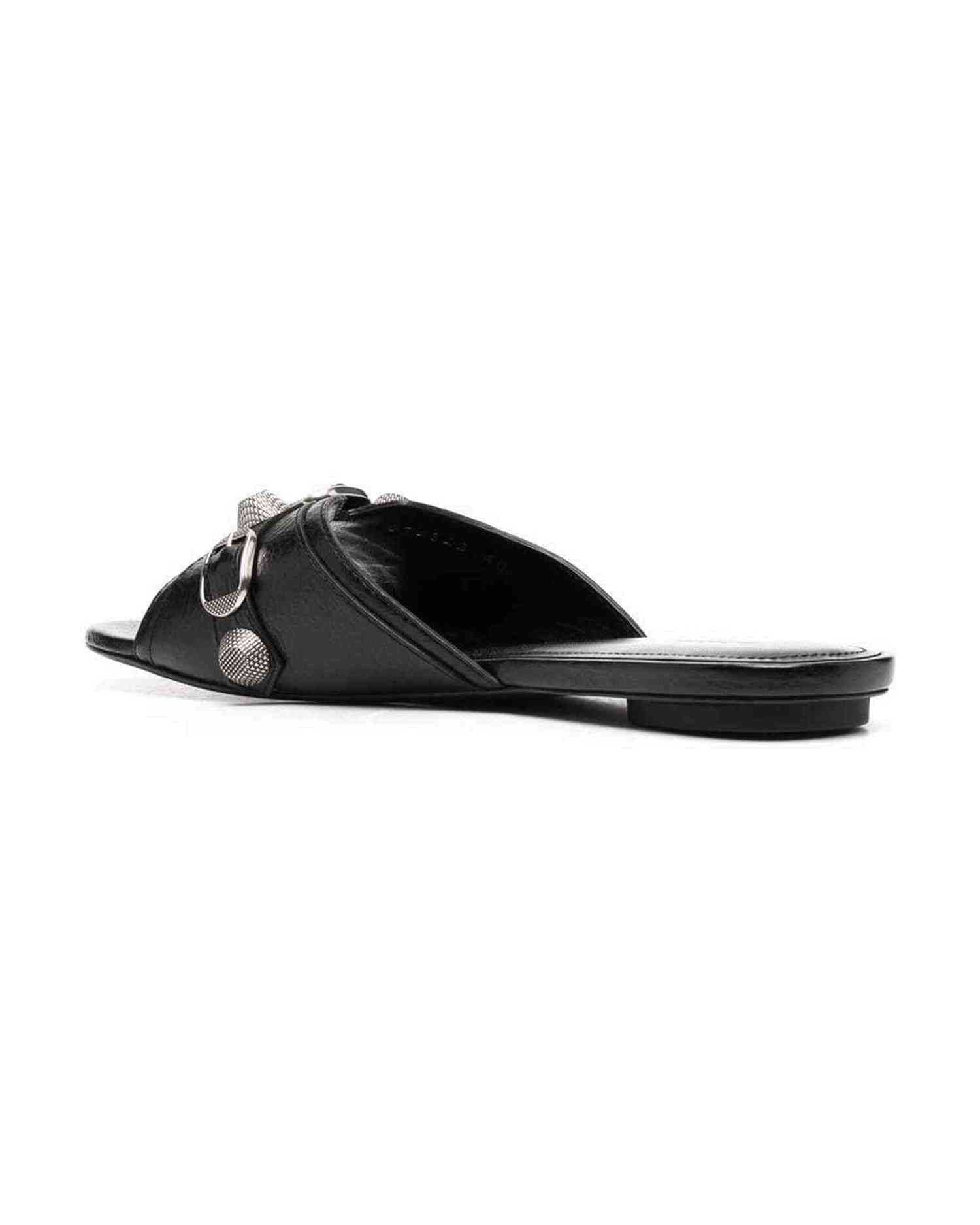 Balenciaga Leather Cagole Sandals Glam Steals