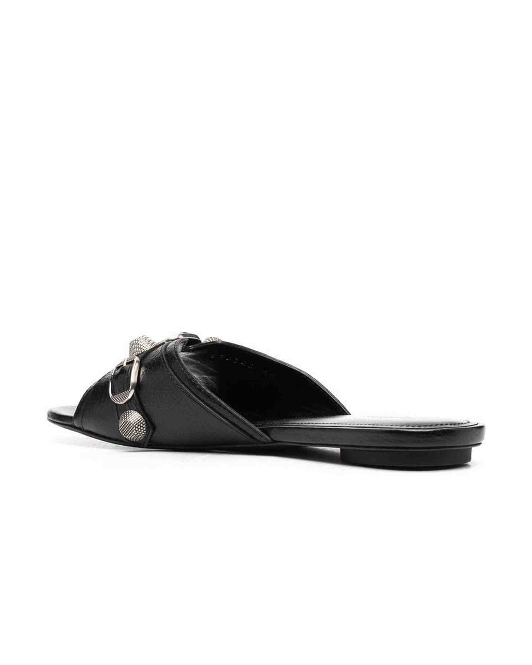 Balenciaga Leather Cagole Sandals Glam Steals