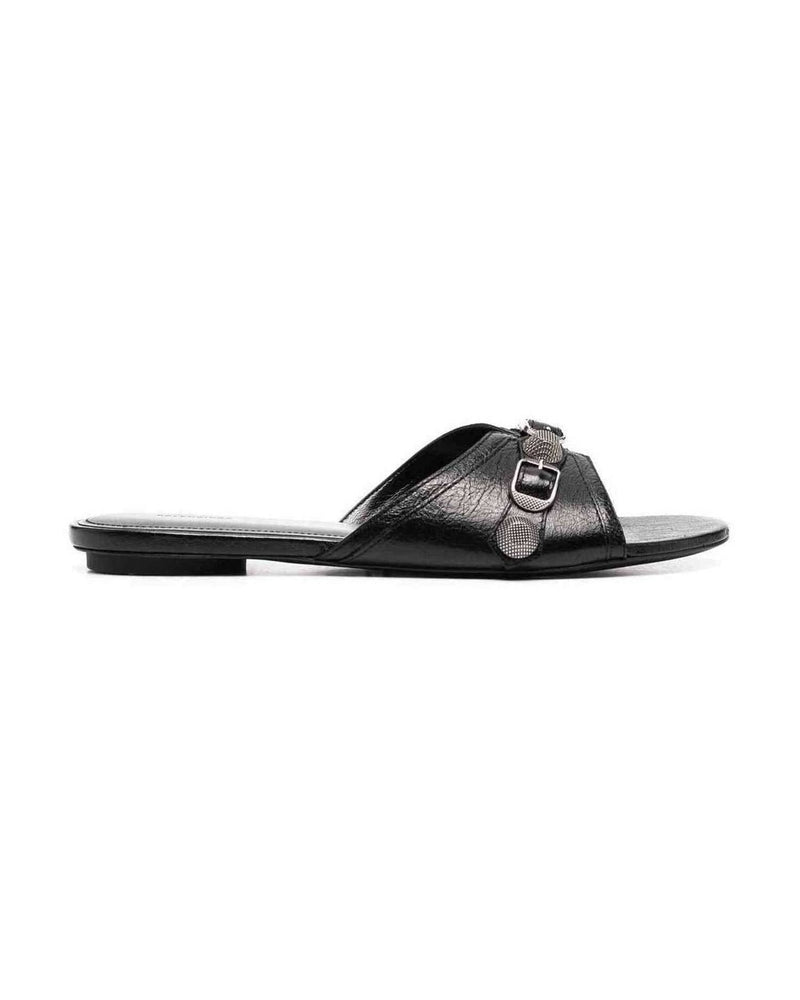 Balenciaga Leather Cagole Sandals Glam Steals