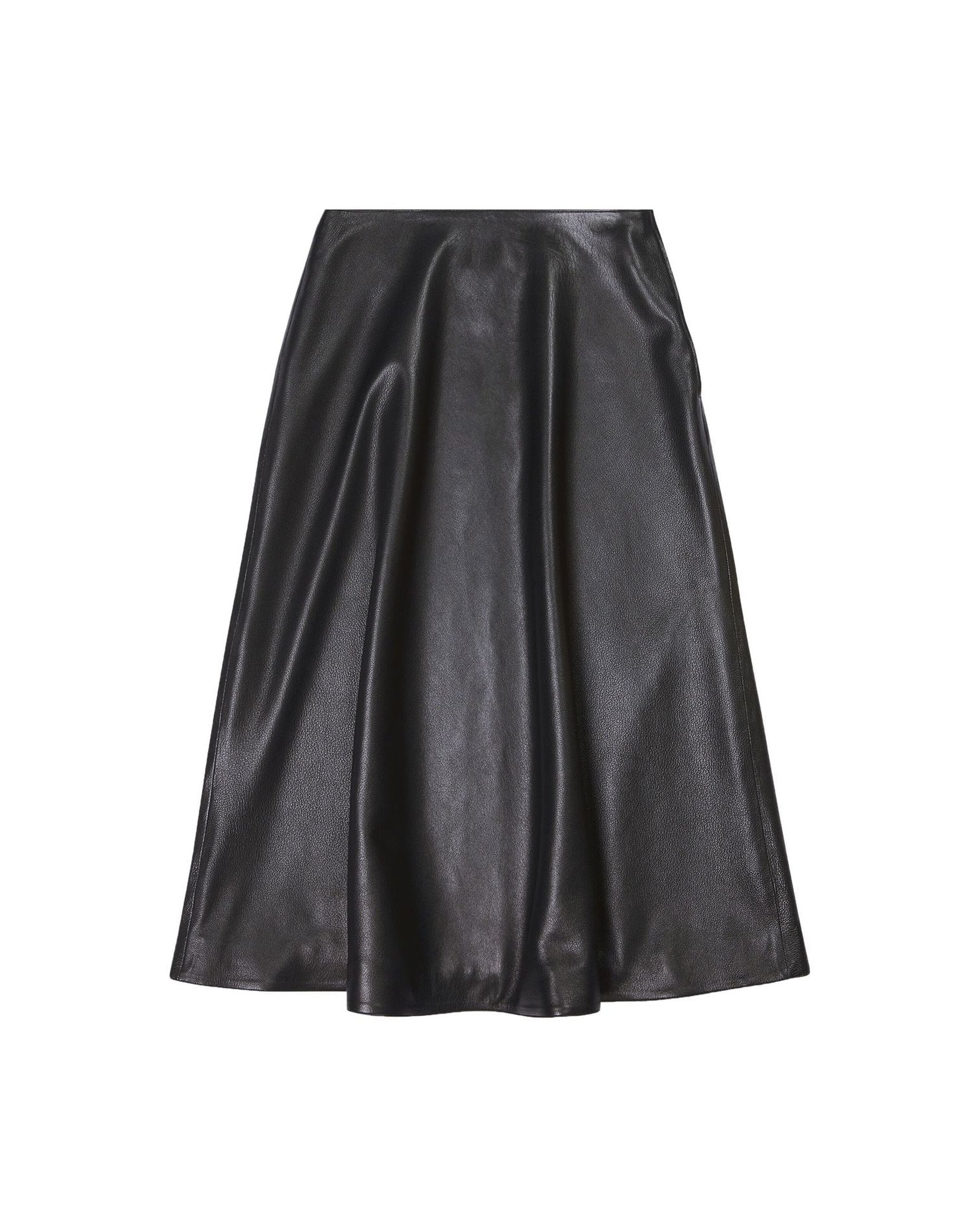 Balenciaga Leather Midi Skirt Glam Steals