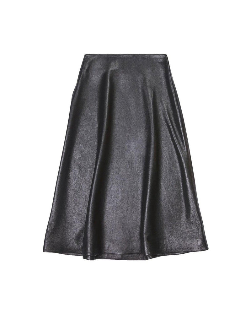 Balenciaga Leather Midi Skirt Glam Steals