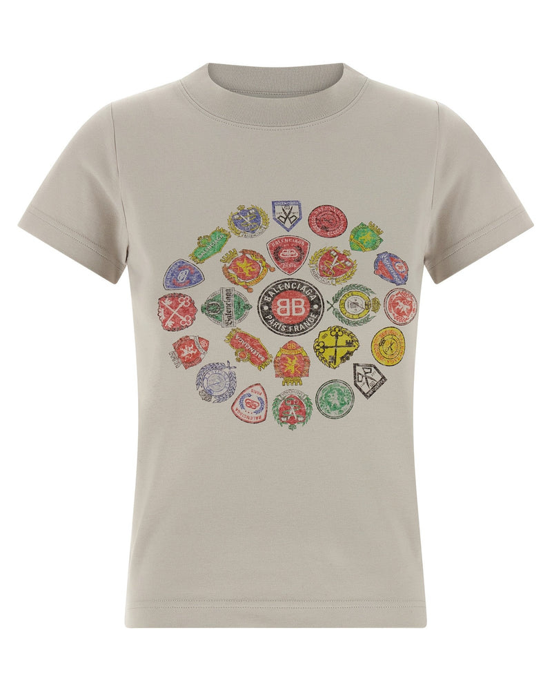 Balenciaga Logo Print T-shirt Glam Steals