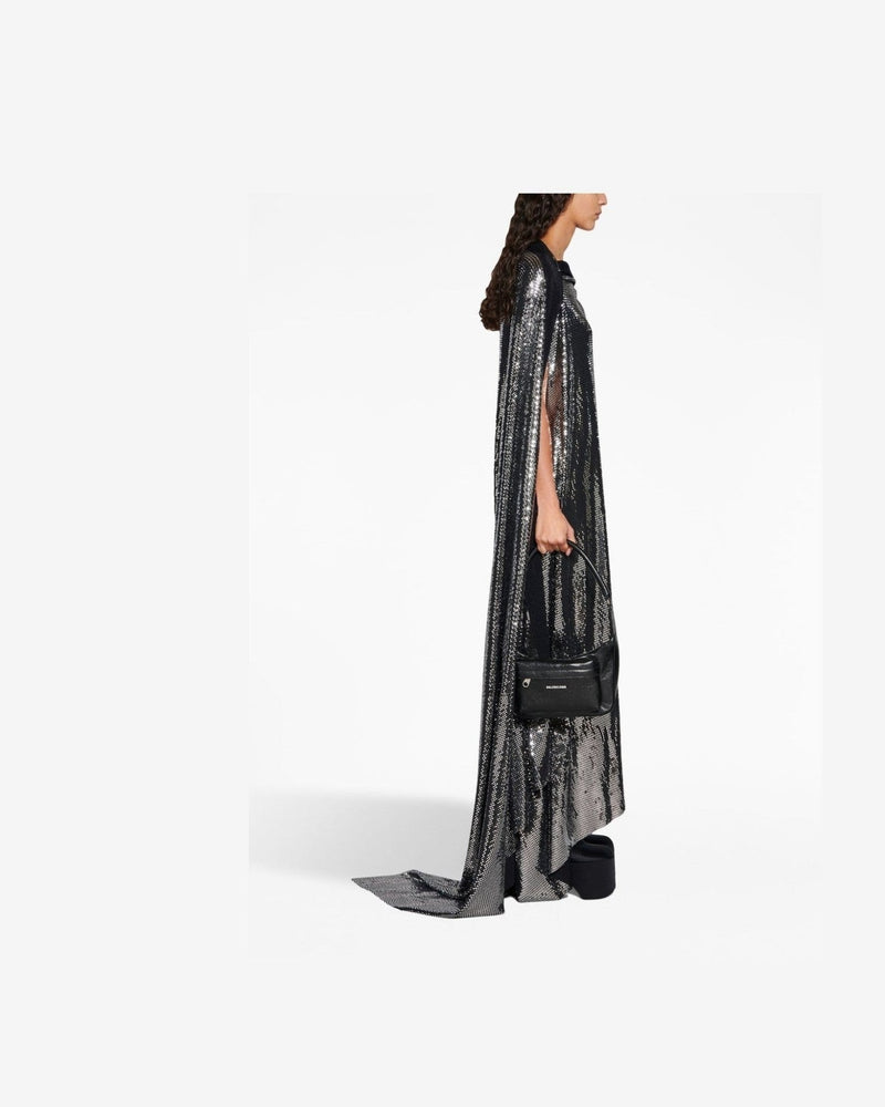 Balenciaga Metallic Effect Midi Dress Glam Steals