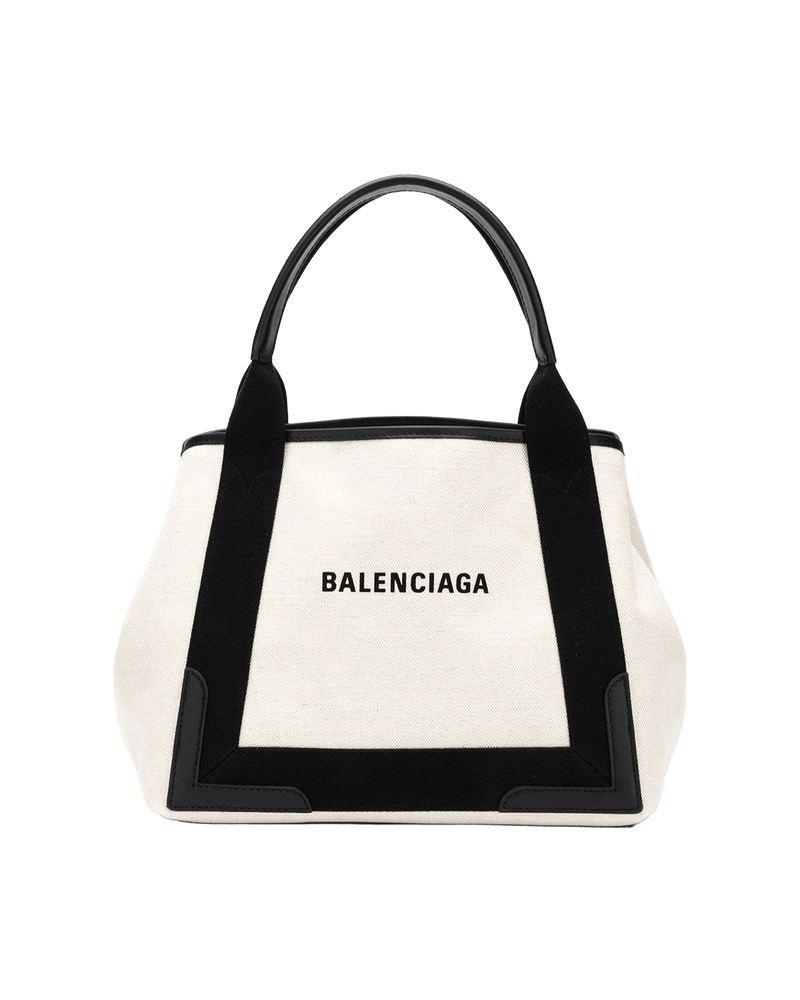 Balenciaga Small Navy Cabas Tote Bag Glam Steals