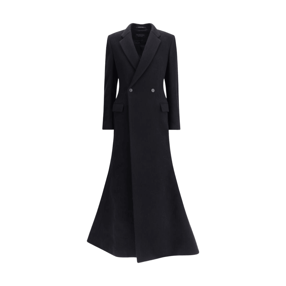 Balenciaga Oversized Godet Double Breasted Coat Glam Steals