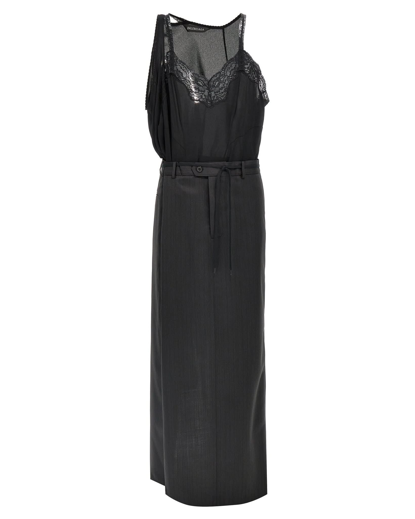 Balenciaga Patched Slip Dress Glam Steals