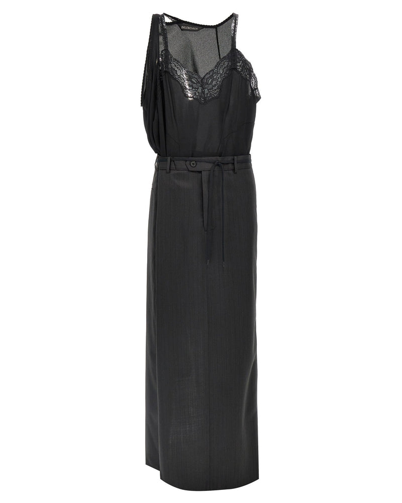 Balenciaga Patched Slip Dress Glam Steals