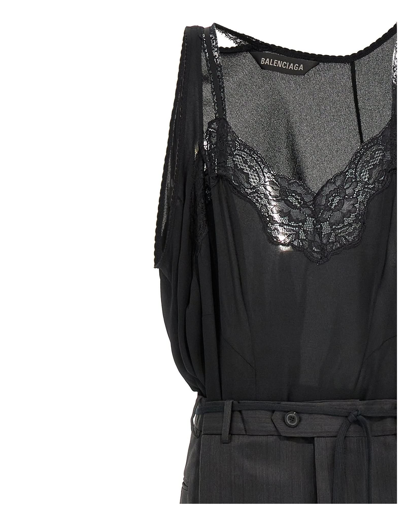 Balenciaga Patched Slip Dress Glam Steals