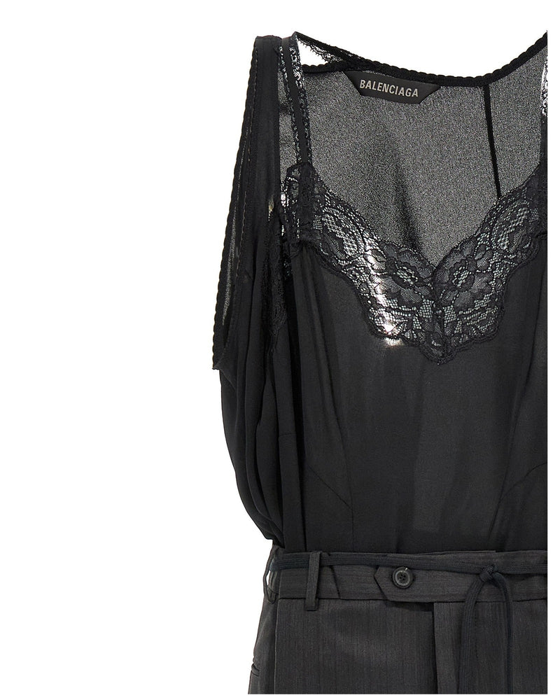 Balenciaga Patched Slip Dress Glam Steals