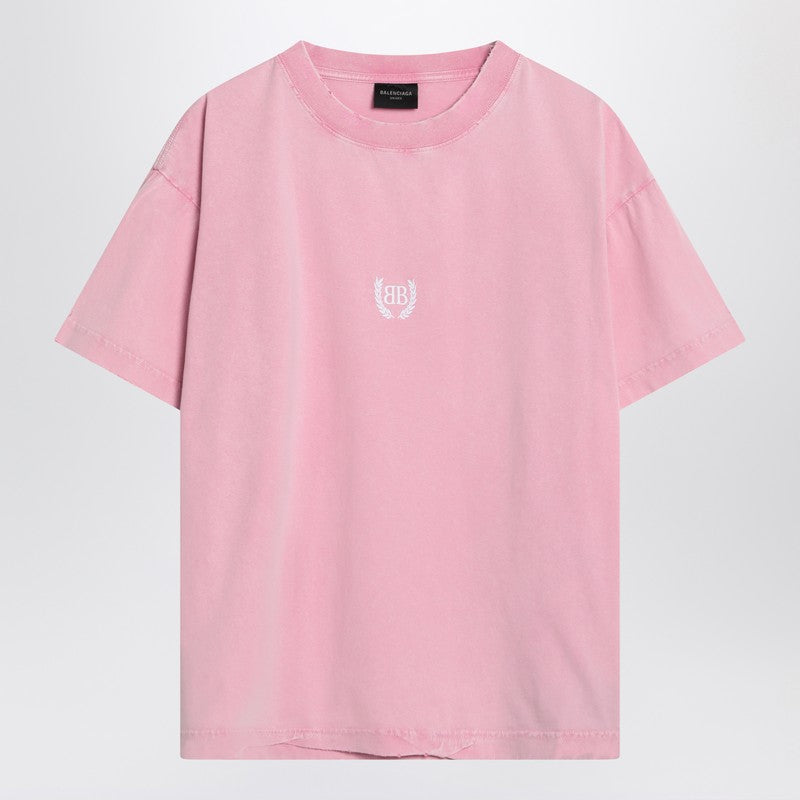 Balenciaga Pink Laurel Classic Boxy T-shirt Glam Steals
