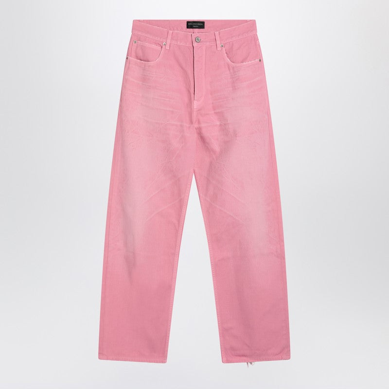 Balenciaga Pink Wide Leg Baby Jeans Glam Steals