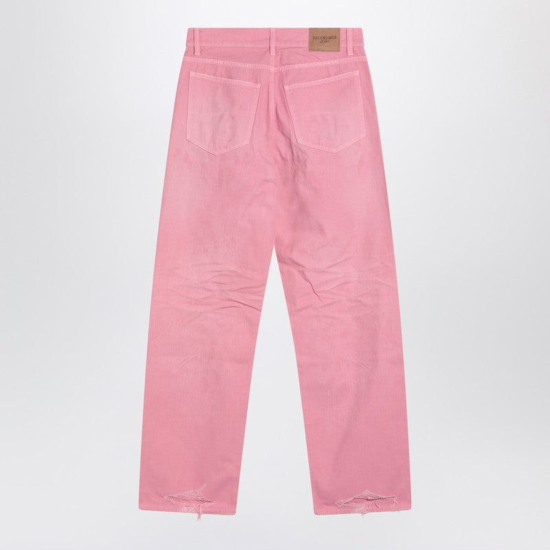 Balenciaga Pink Wide Leg Baby Jeans Glam Steals