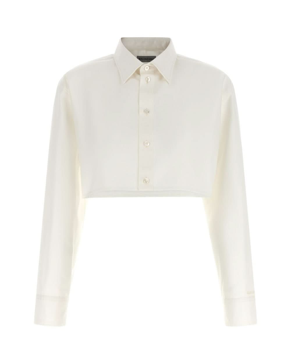 Balenciaga Cotton Cropped Shirt Glam Steals