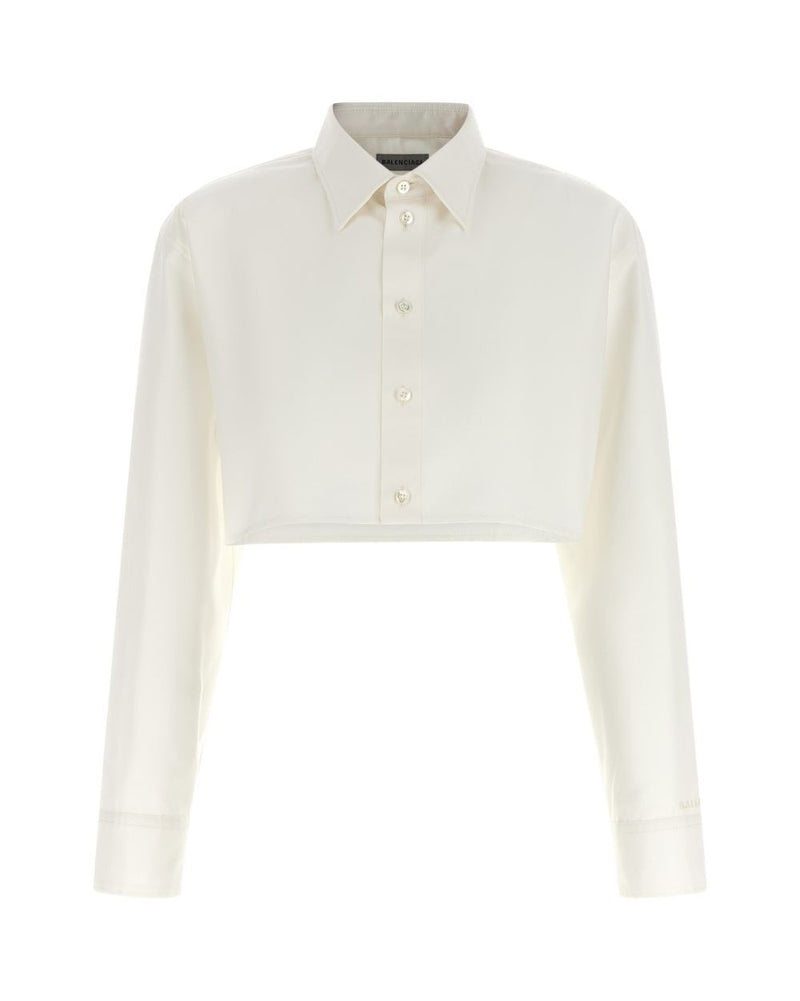 Balenciaga Cotton Cropped Shirt Glam Steals