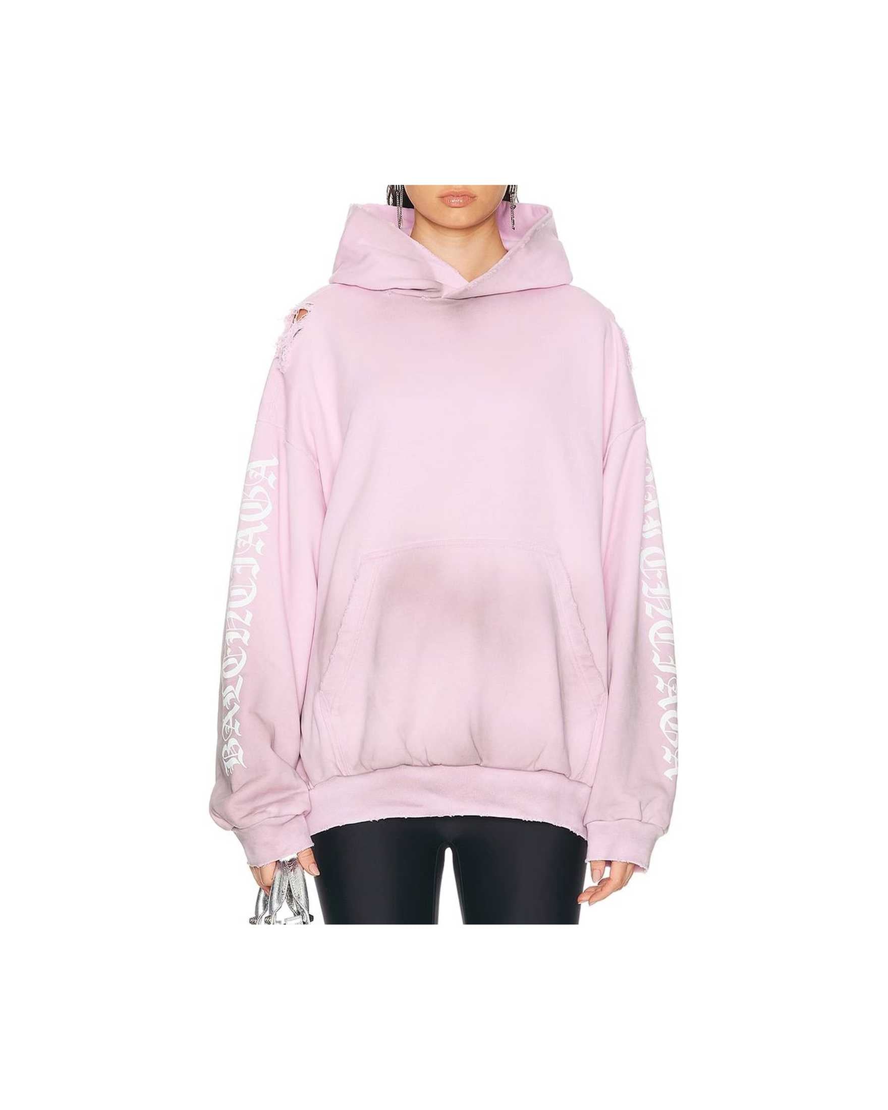 Balenciaga Stencil Medium Fit Hooded Sweat-Shirt Glam Steals