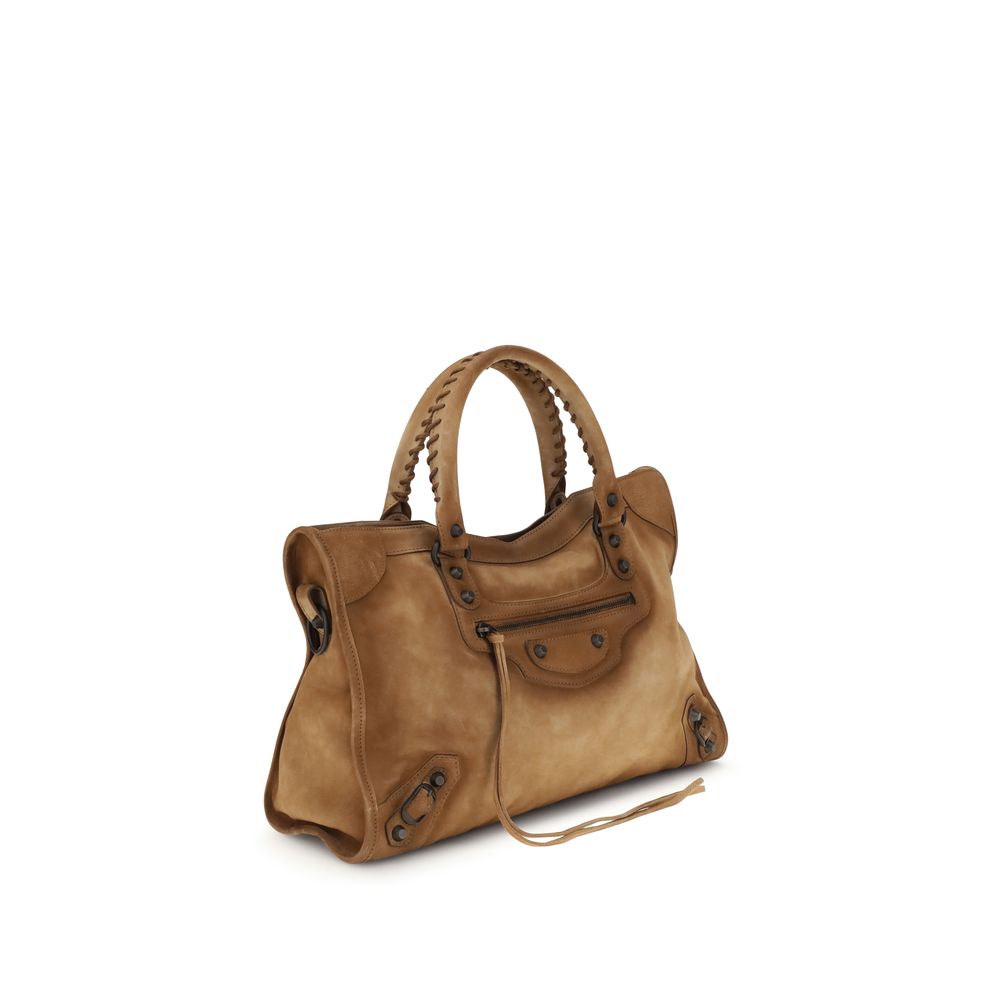 Balenciaga Suede Le City Medium Handbag