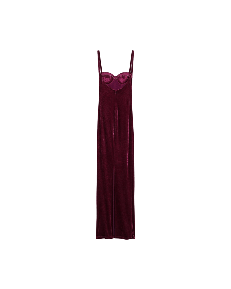 Balenciaga Velvet Long Plum Colored Dress Glam Steals