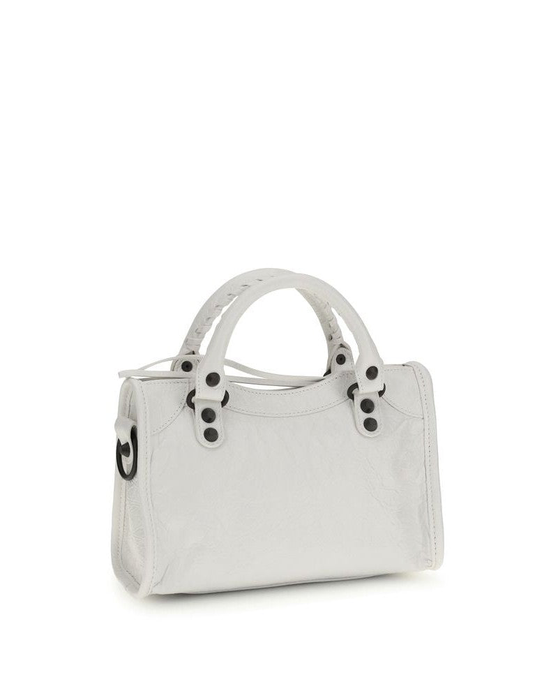 Balenciaga White Calf Leather Bos Taurus Handbag Glam Steals