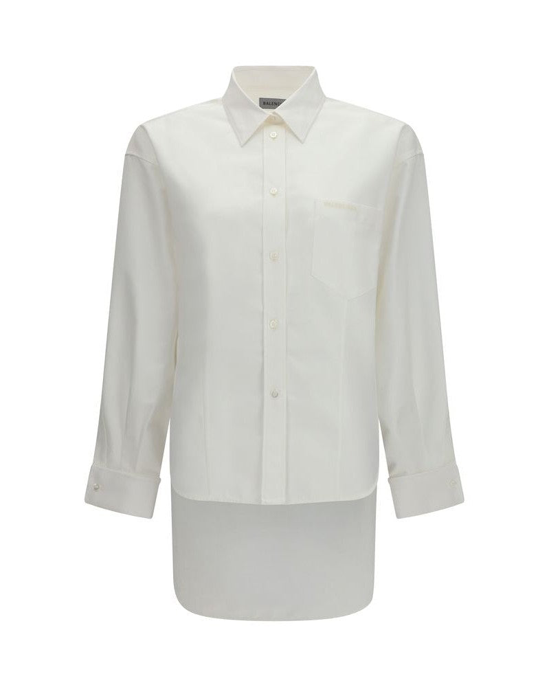 Balenciaga White Cotton Dress Shirt Glam Steals