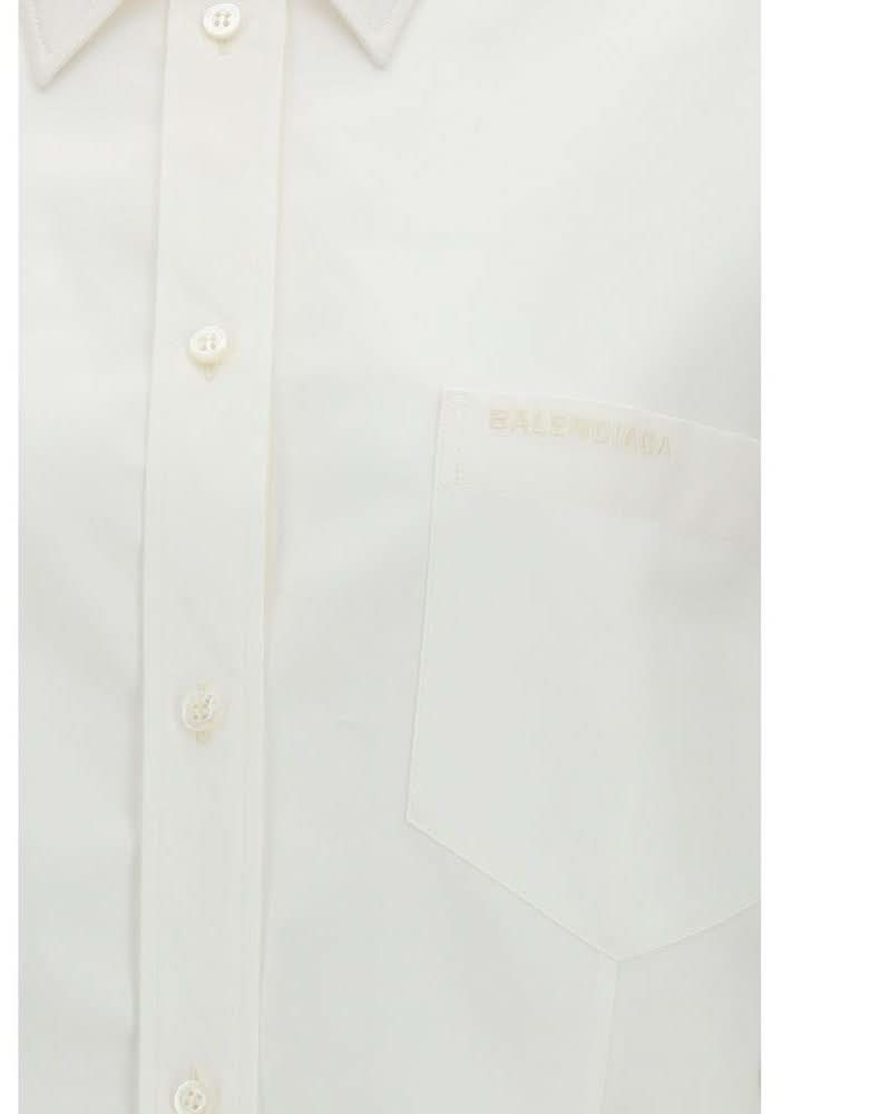 Balenciaga White Cotton Dress Shirt Glam Steals