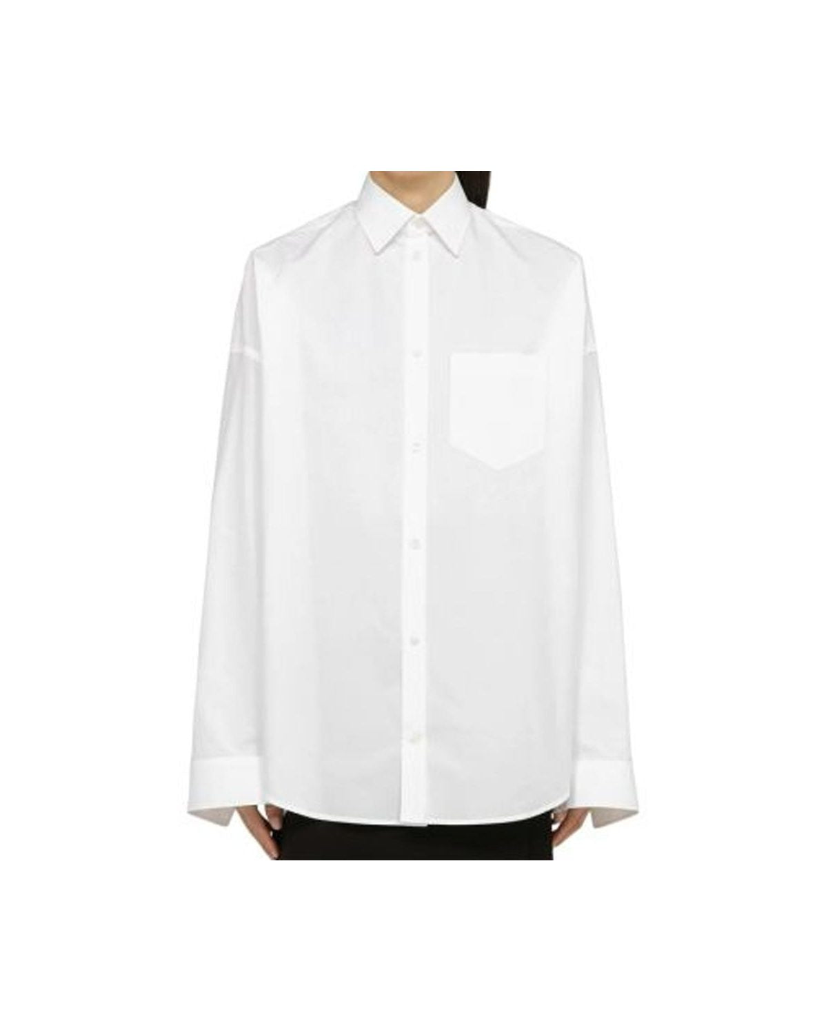Balenciaga White Cotton Dress Shirt Glam Steals