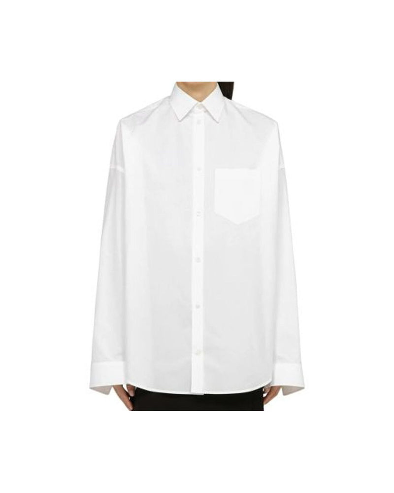 Balenciaga White Cotton Dress Shirt Glam Steals