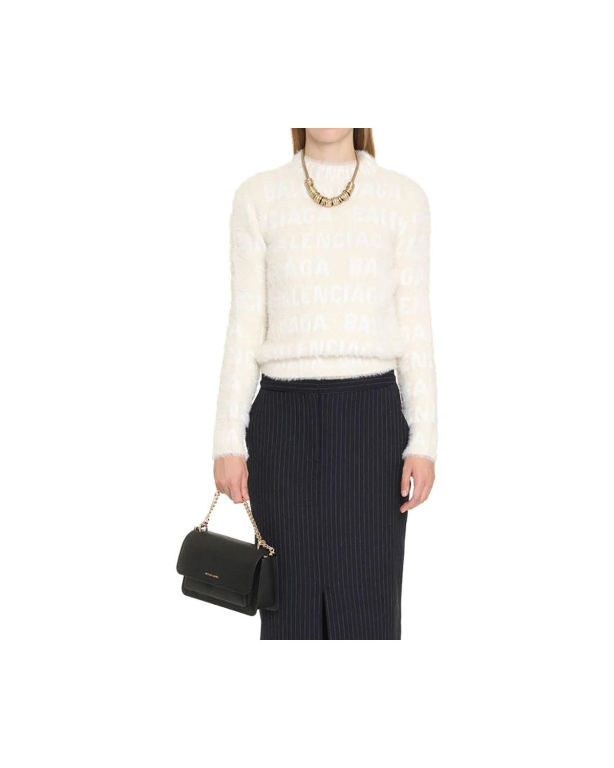 Balenciaga White Elastane Sweatshirt Glam Steals