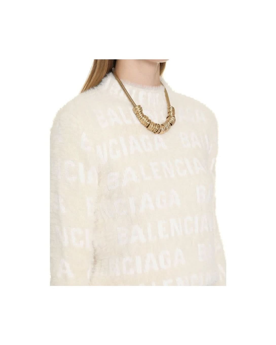 Balenciaga White Elastane Sweatshirt 