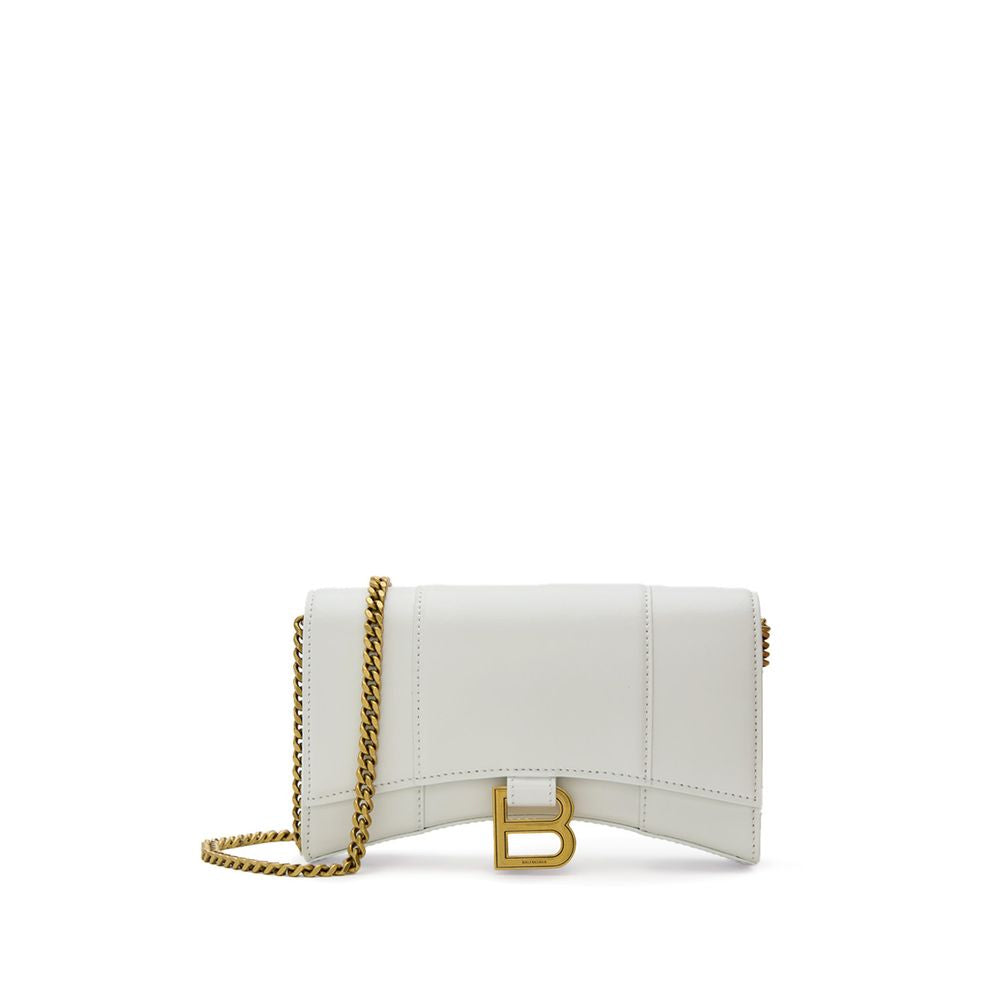 Balenciaga White Leather Shoulder Bag Glam Steals