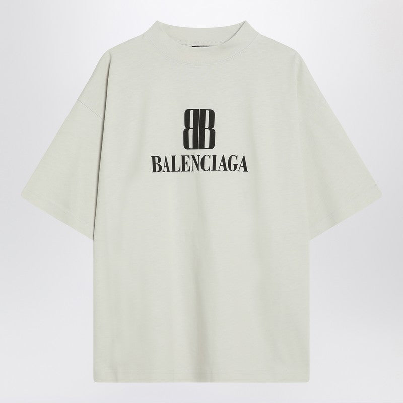 Balenciaga White Nano Bb Medium Fit T-shirt Glam Steals