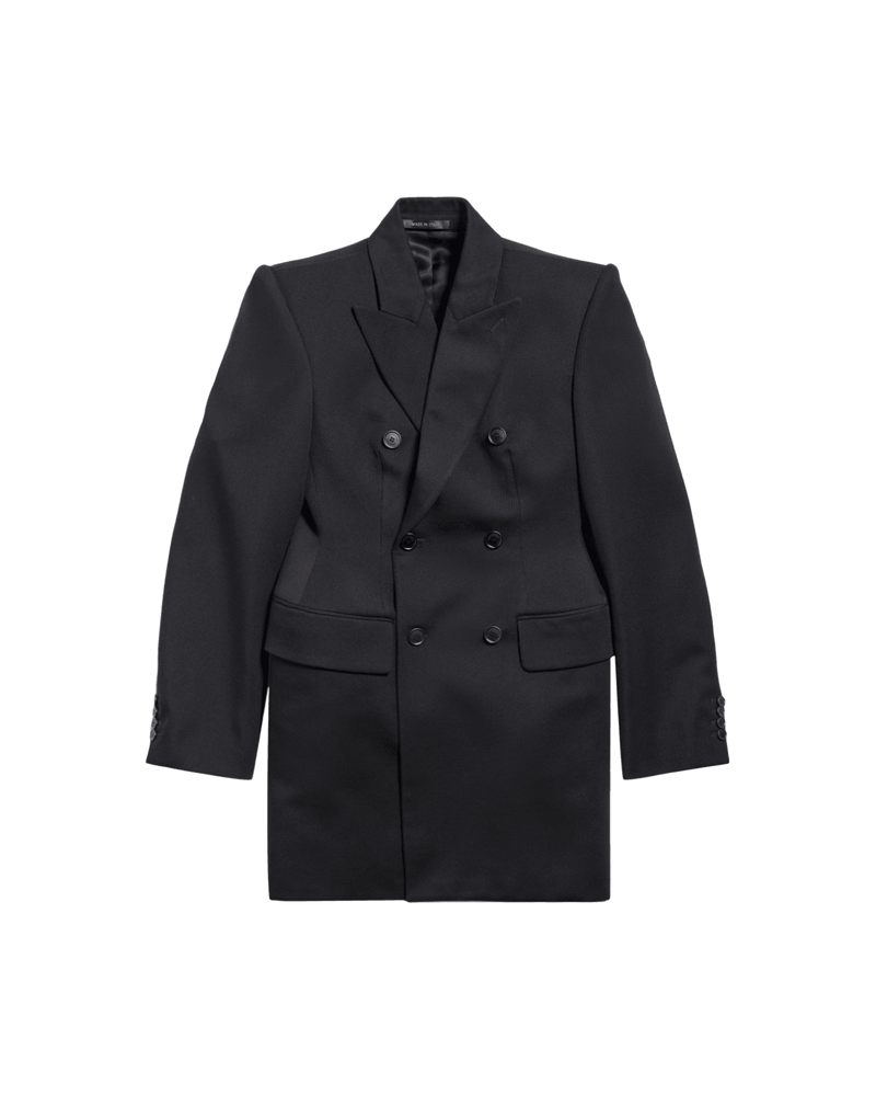 Balenciaga Wool Hourglass Virgin Double Breasted Blazer Glam Steals