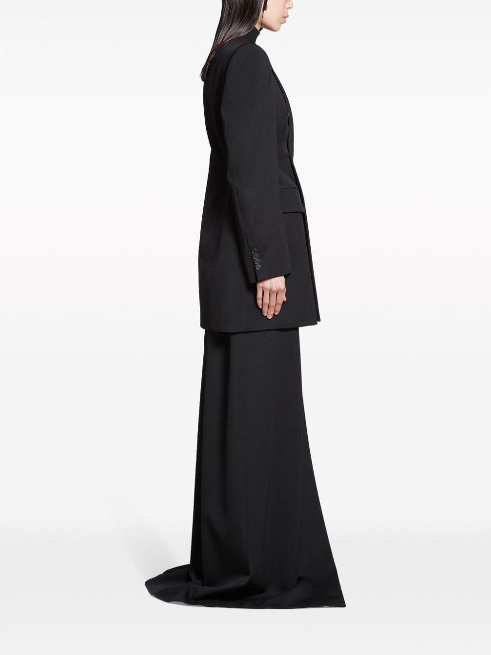 Balenciaga Wool Hourglass Virgin Double Breasted Blazer Glam Steals