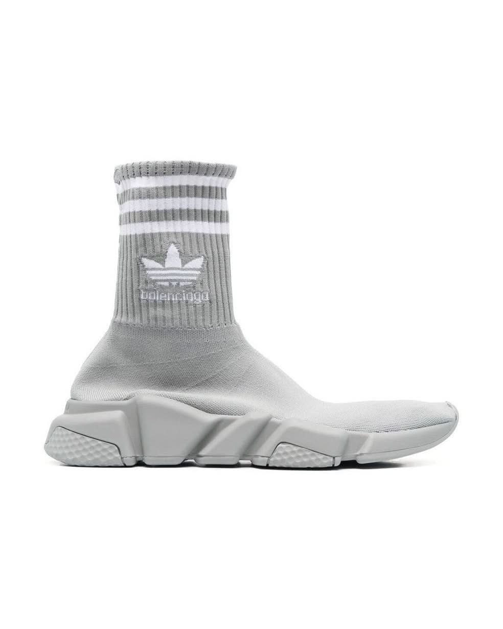 Balenciaga X Adidas Gray Nylon Athletic Sneakers 