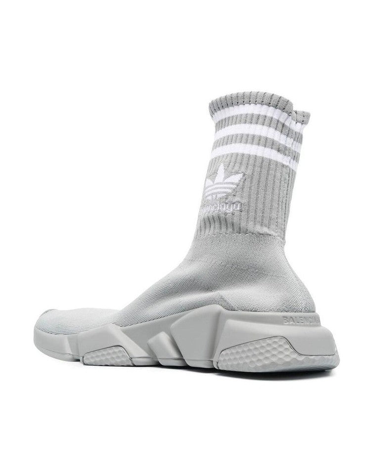 Balenciaga X Adidas Gray Nylon Athletic Sneakers 