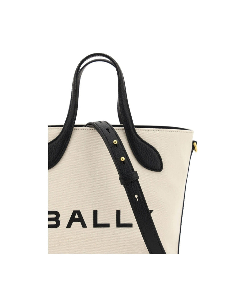 Bally Elegant Monogram Bucket Bag In Black White Glam Steals