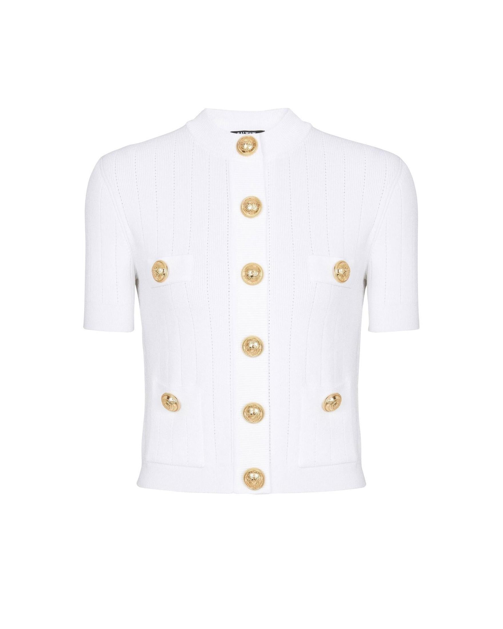 Balmain 4 Pocket Knitted Cardigan Glam Steals