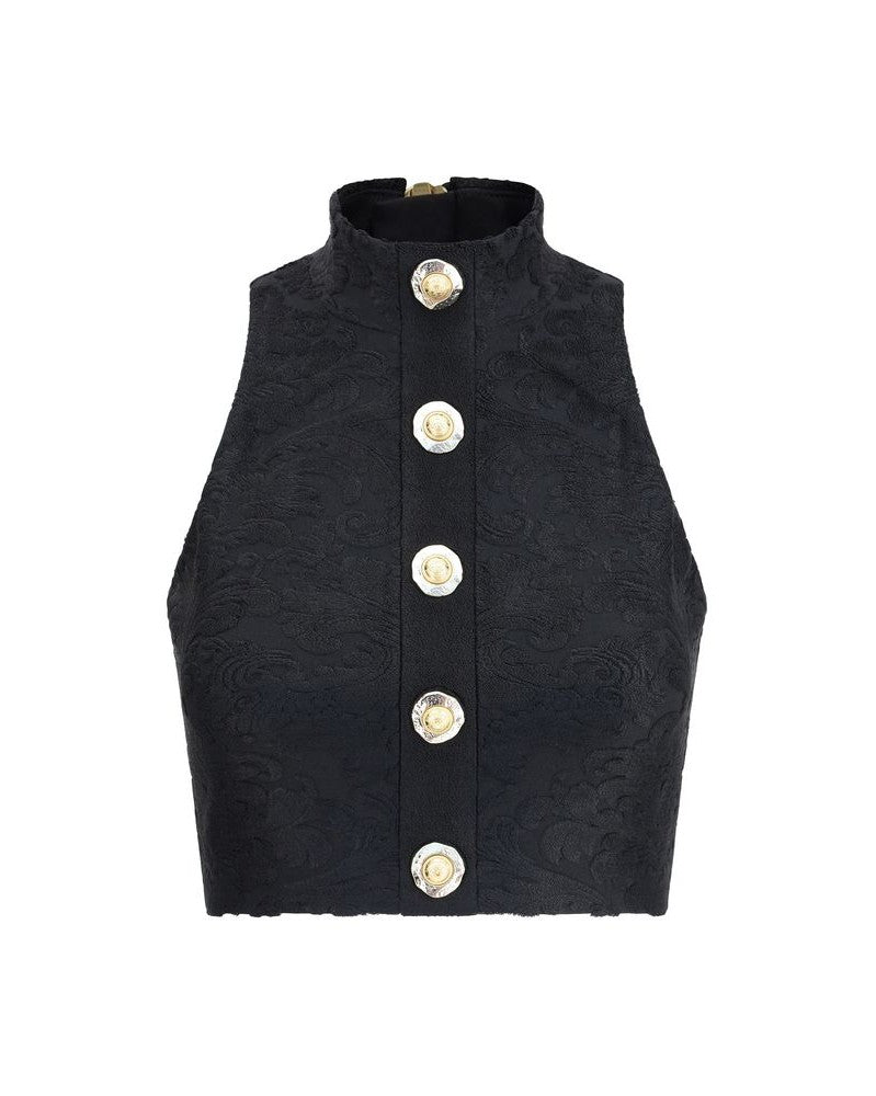 Balmain Baroque Crop Top Glam Steals